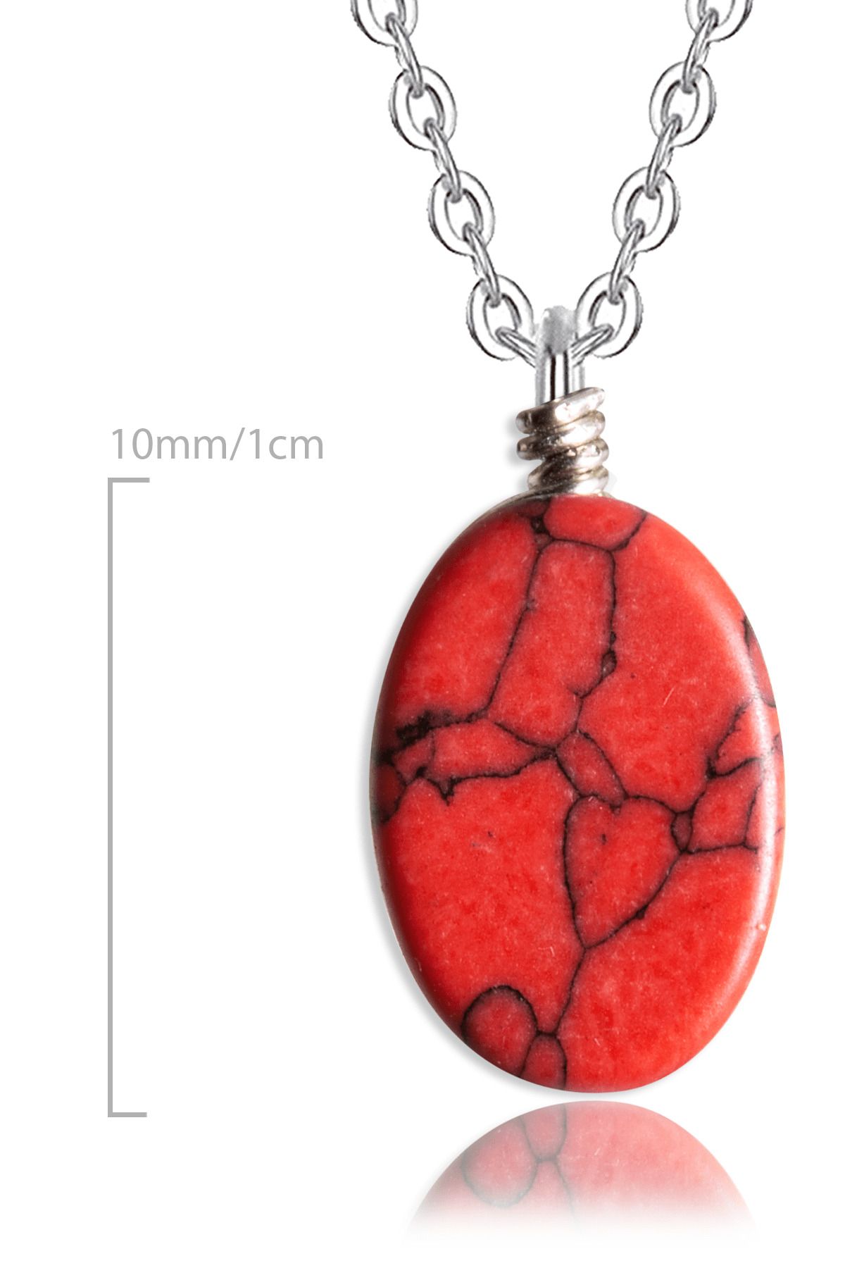 Sertifikalı Zarif Doğal Kırmızı Mercan Taşı Doğal Taş Kolye Doğal Kırmızı Renk