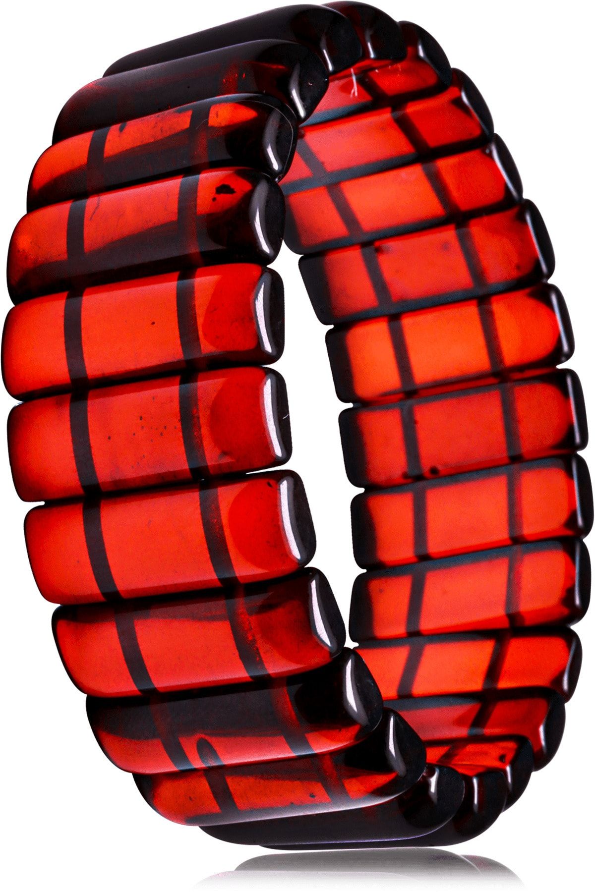 Sertifikalı Kırmızı Unisex Doğal Beyrut Damla Kehribar Bileklik Kırmızı Renk