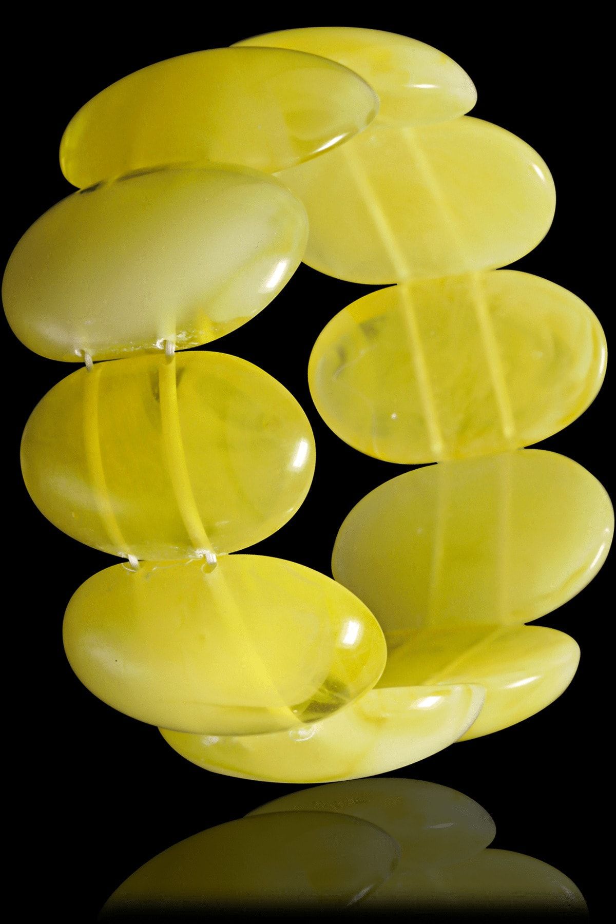 Sertifikalı Sarı Unisex Doğal Kaliningrad Renk Beyrut Damla Kehribar Bileklik Sarı Renk