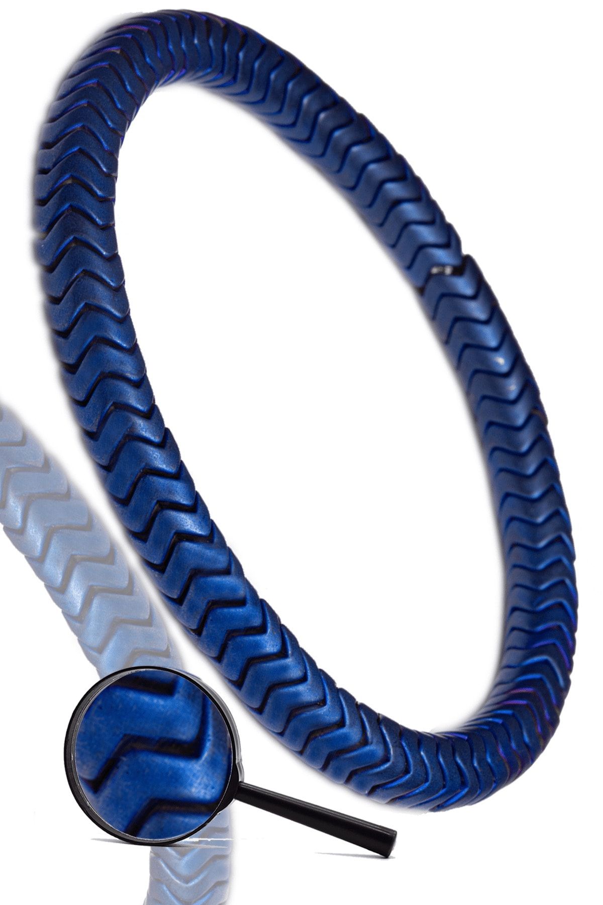 Sertifikalı Mavi Mat Hematit Taşı Doğal Taş Bileklik