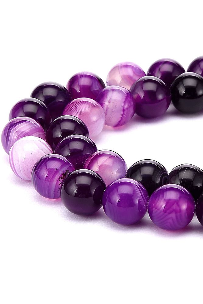 Mor Parlak Ametist Taşı Dizi