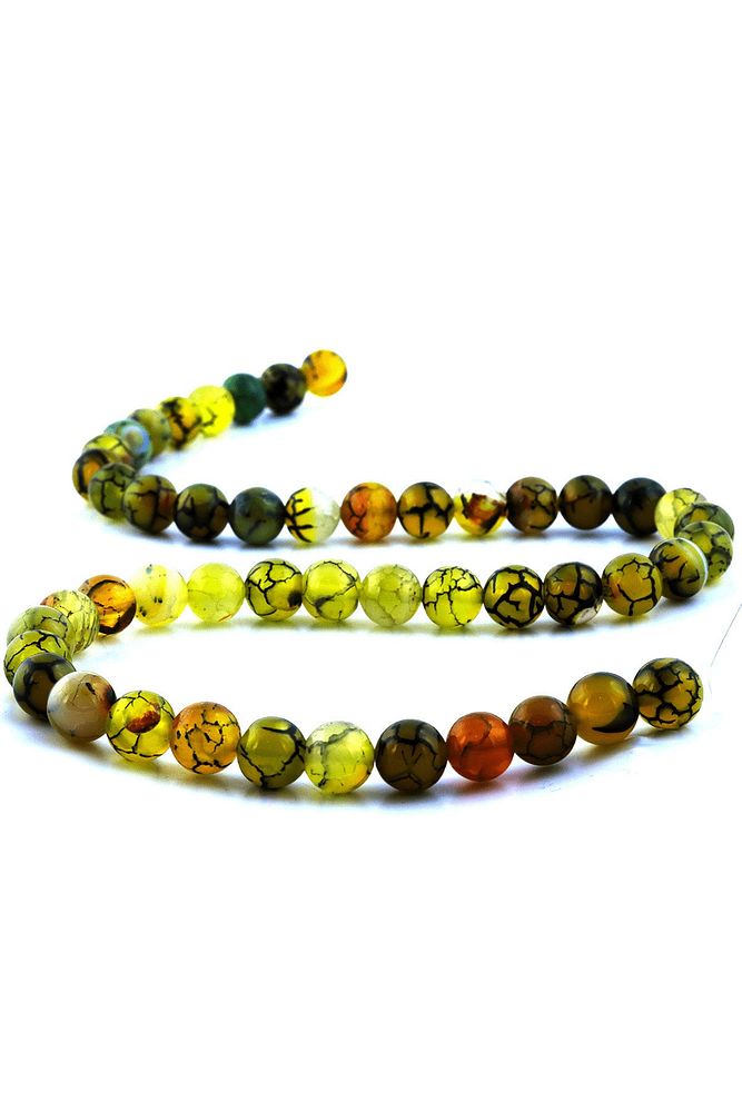 Yeşil Siyah Ejderha Akik Taşı Dizi