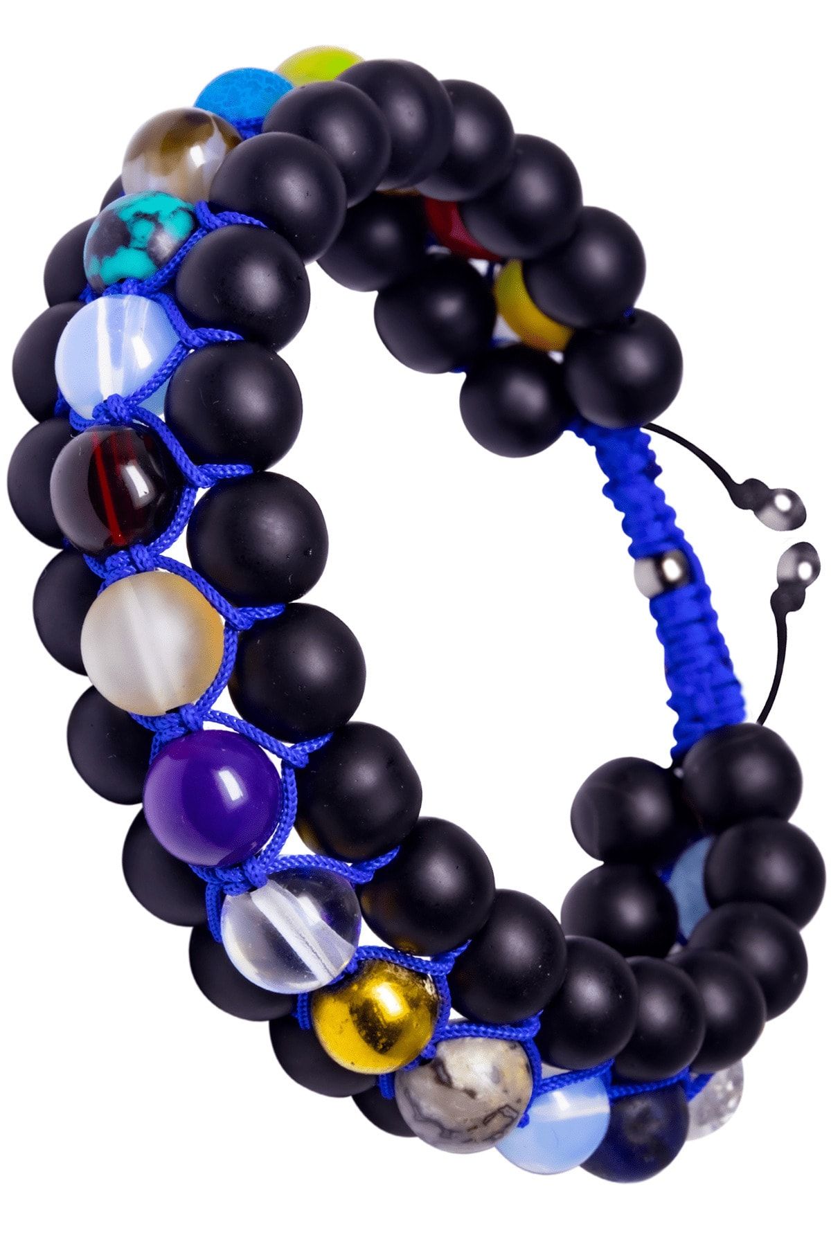 Sertifikalı 6 mm Terahertz &amp; Akuamarin Taşı Bileklik – Huzur, İfade Gücü ve Koruma