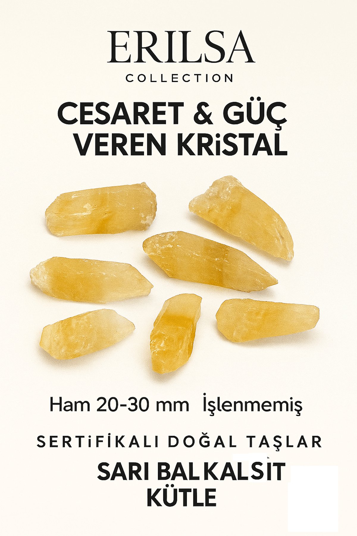 Sertifikalı Ham Bal Kalsit Taşı Diş Kütle Negatif Enerjiyi Temizler ve Ruhsal Sakinlik Sağlar