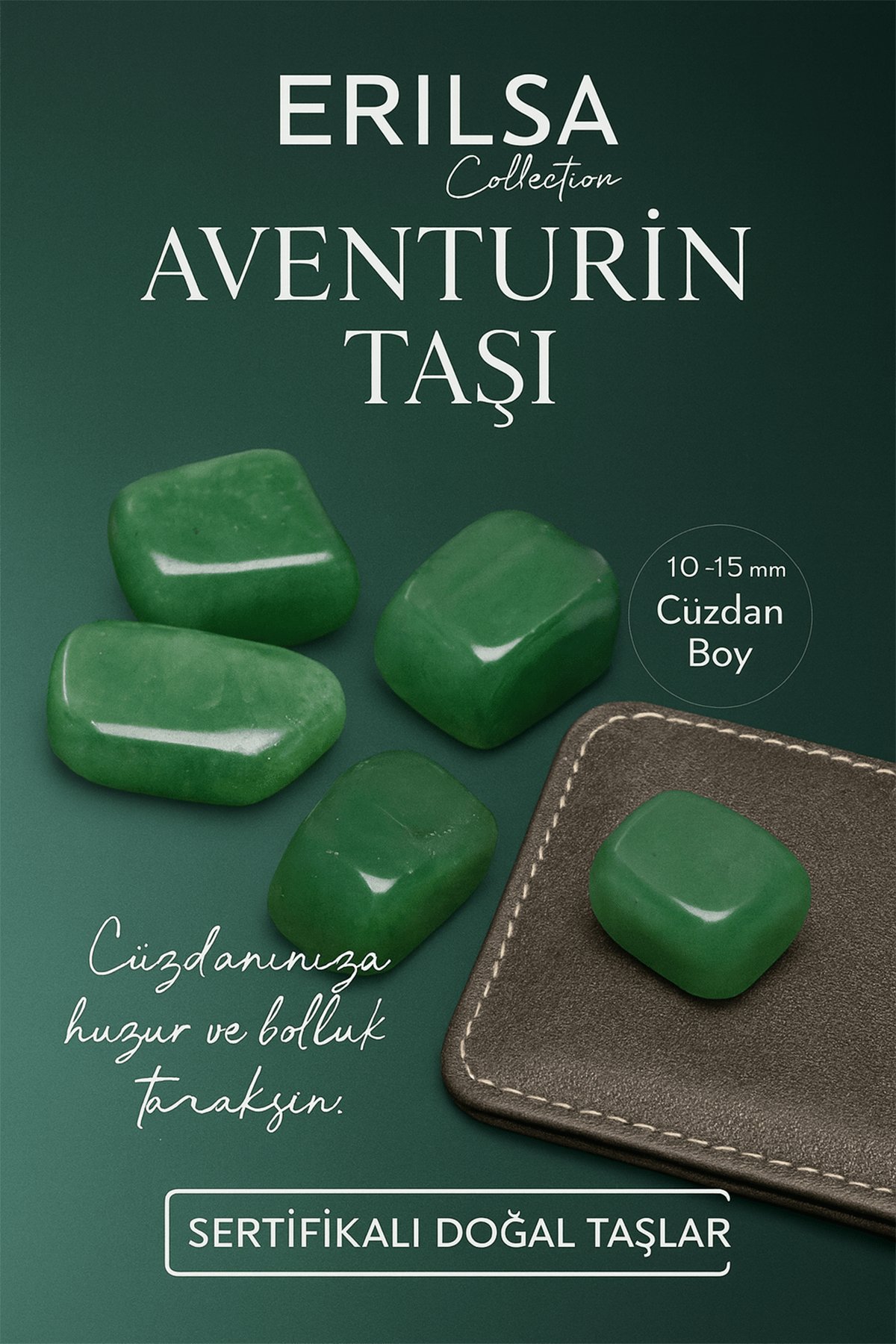 Sertifikalı Doğal Aventurin Taşı Kütle 10-15 mm – Huzur, Şans ve Bolluk Taşı