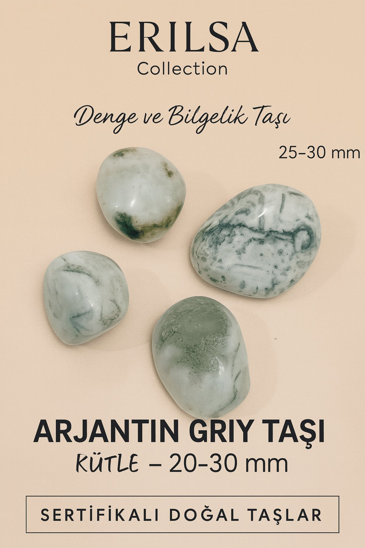 Sertifikalı Hint Akik Taşı Kütle 25–30 mm Arjantin Menşeli Denge ve Bilgelik Taşı
