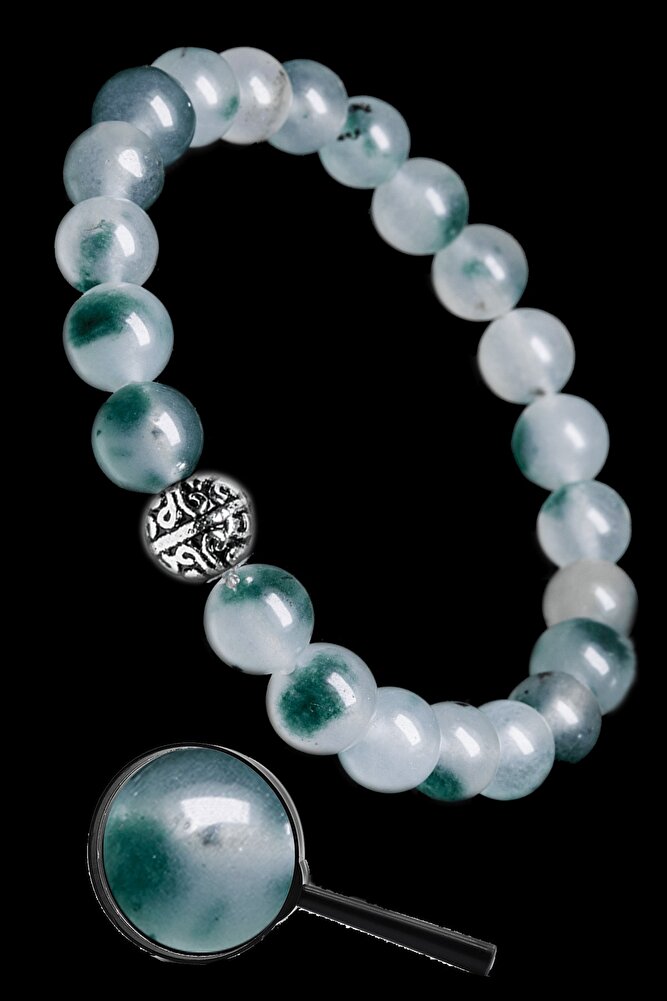 Sertifikalı Gerçek Florit Taşı Bileklik - Gümüş Aparatlı