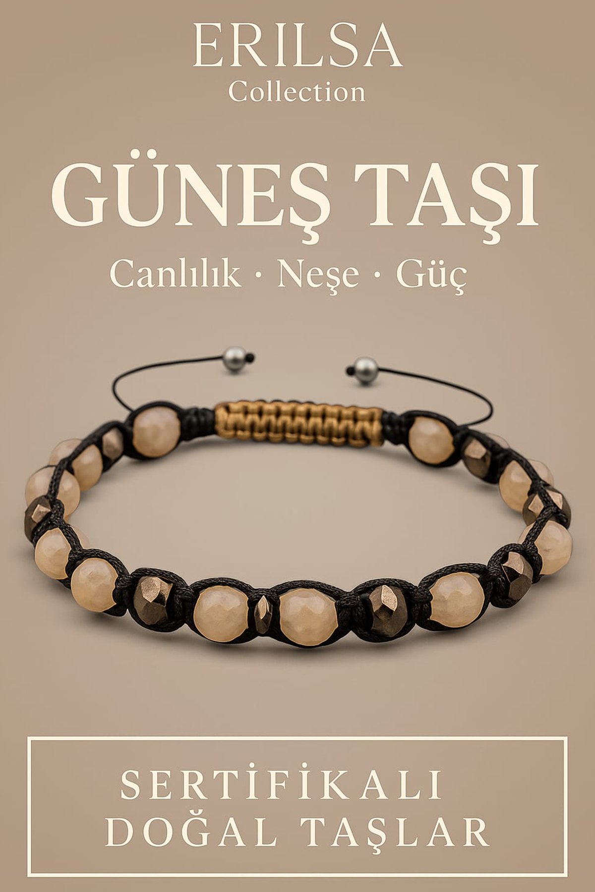 Sertifikalı Güneş Taşı ve Terahertz Bileklik – Enerji Yükseltici Doğal Kombin