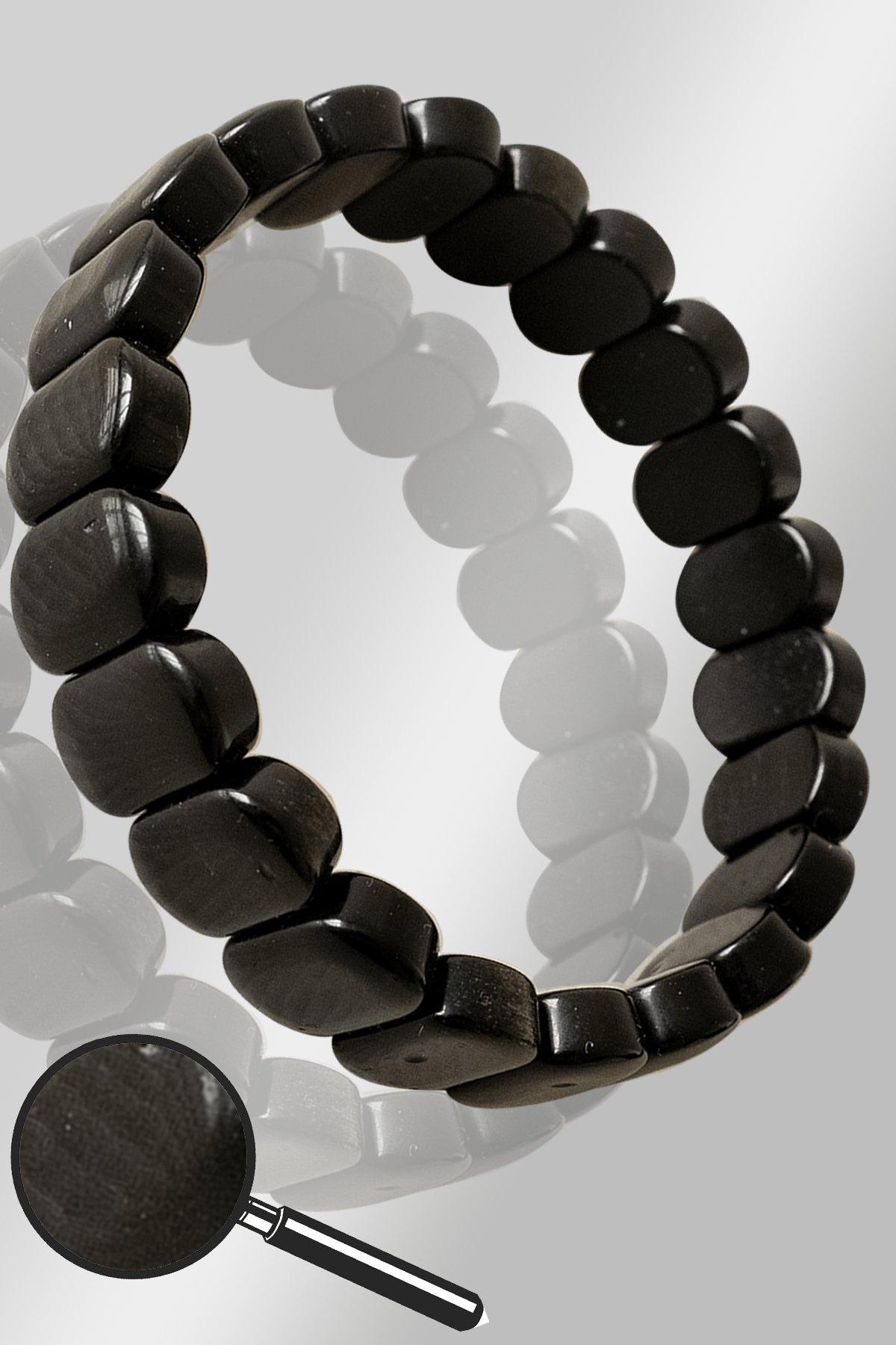 Sertifikalı Rolex Model AAA+ Gerçek Gold Obsidyen Taşı Bileklik