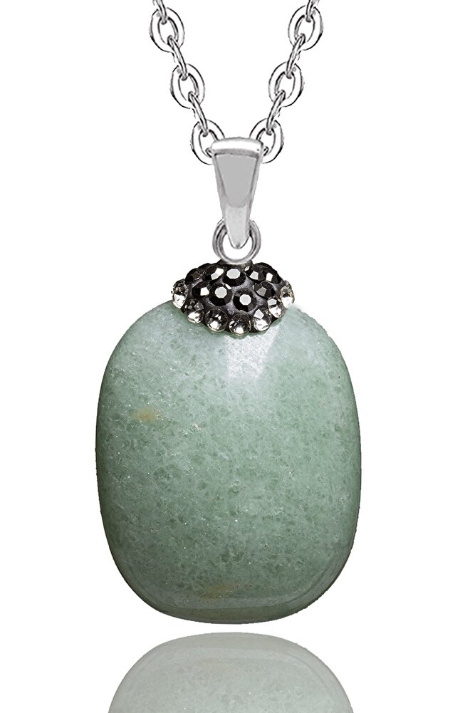 Sertifikalı Aaa Kalite Doğal Aventurin Taşlı Kolye