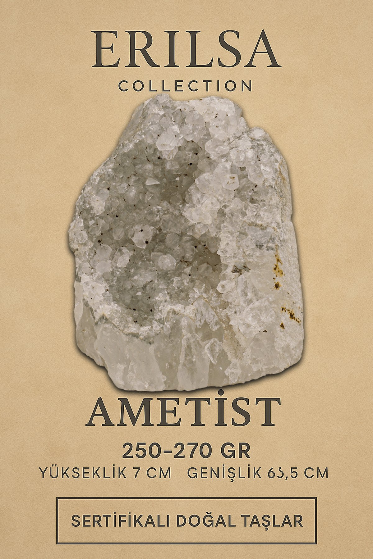 Sertifikalı Ametist Taşı Kütlesi 250 Gr – Ham Doğal Kristal Dekoratif Taş Stresi Azalt Huzur Ver