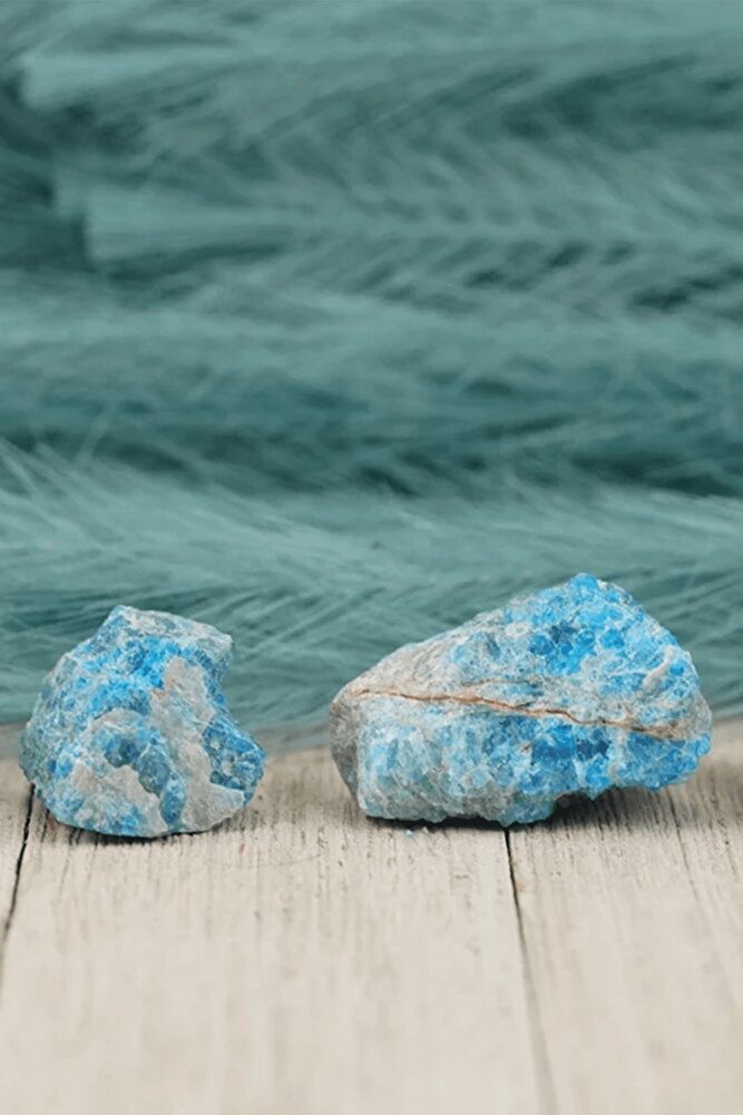 Sertifikalı Ham Doğal Apatit Taşı Kütle (4-5 Cm)