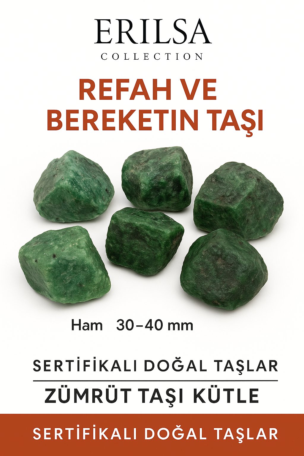 Sertifikalı Ham İşlenmemiş Zümrüt Taşı Kütle – El Taşı Kalpten Gelen Şifa ve Ruhsal Yenilenme