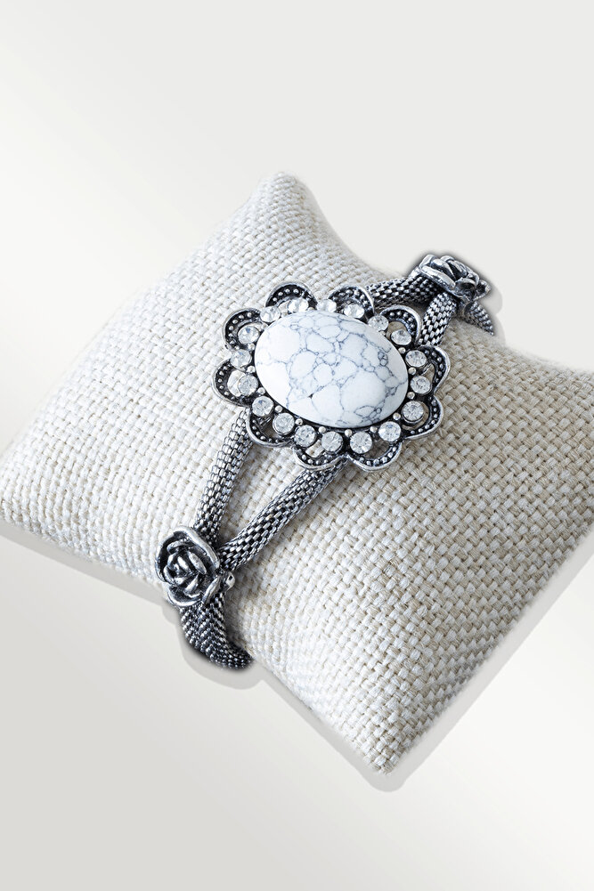 Sertifikalı Gerçek Tilki Kuyruğu Model Havlit Taşı Bileklik - Ayarlamalı