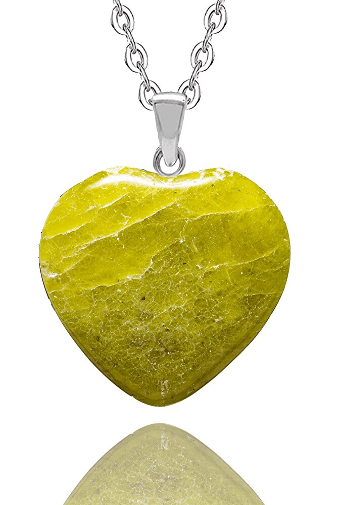 Sertifikalı Kalp Model Gerçek Yeşim Taşı Kolye