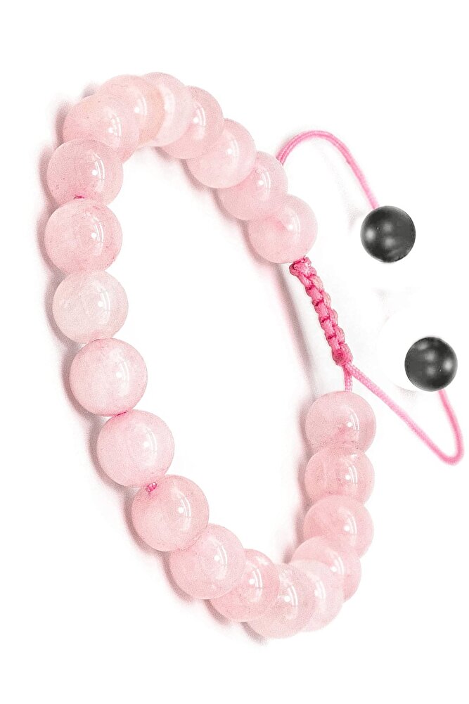 Sertifikalı Aaa Kalite Doğal Pembe Kuvars Taşı Bileklik