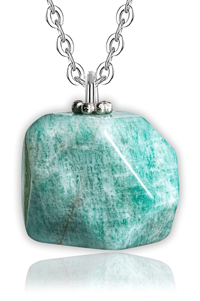 Sertifikalı Gerçek Ham İşlenmemiş Doğal Akuamarin Taşı Kolye