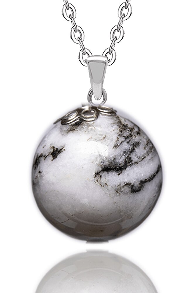 Sertifikalı Ay Taşı Doğal Taş Kolye