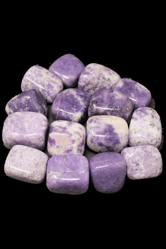 Sertifikalı Lepidolit Taşı Doğal Taş Kütle (4 Adetli)