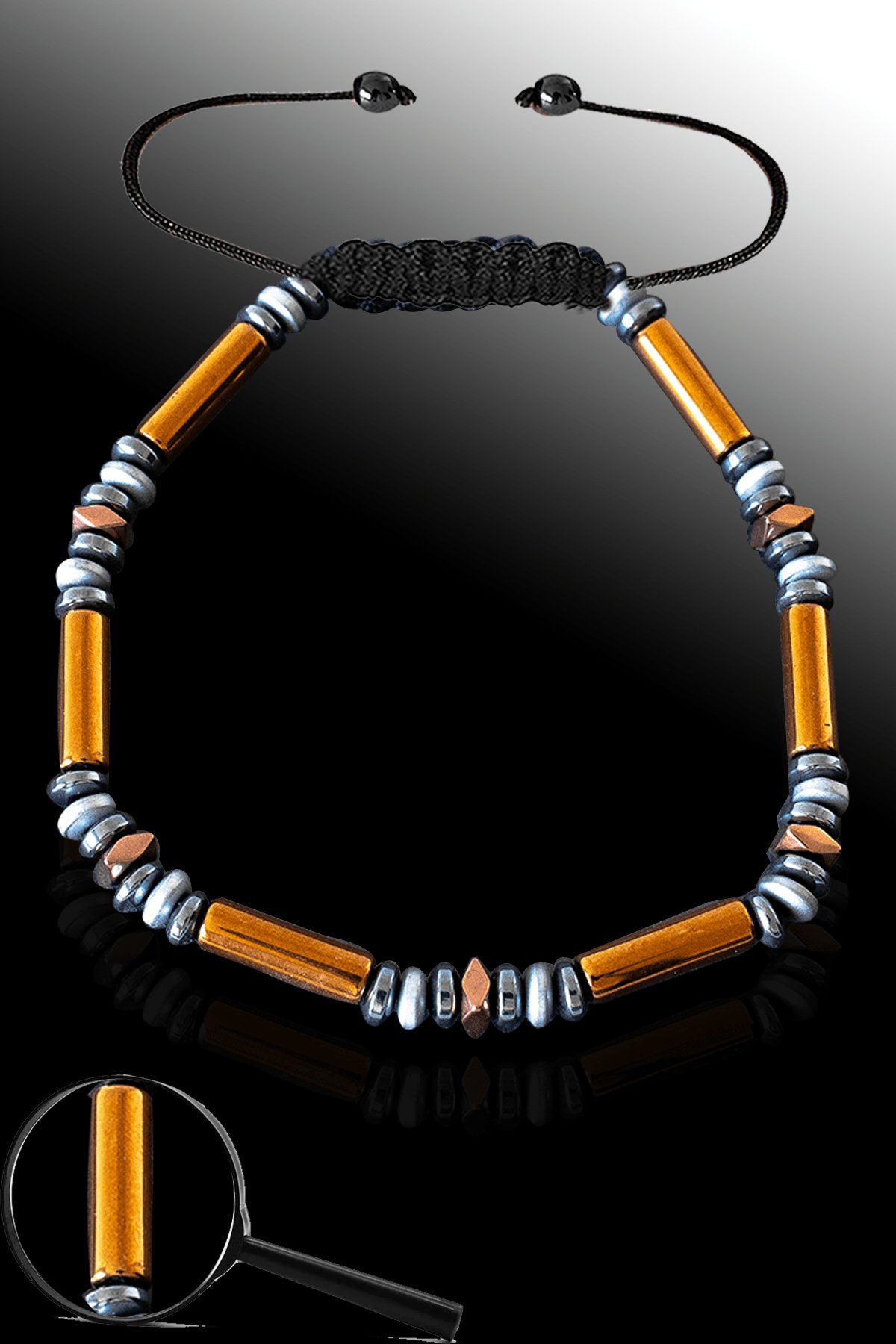 Sertifikalı AAA+ Rose - Silver Hematit Taşı Bileklik