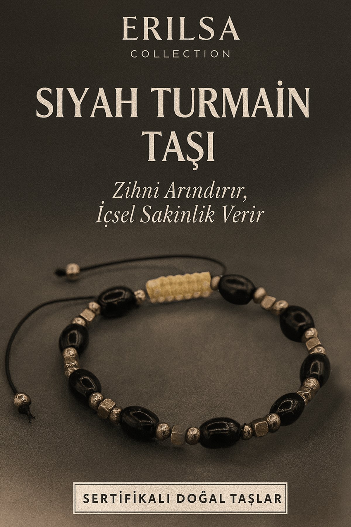 Sertifikalı Siyah Turmalin Taşı Bileklik - Zihni Arındıran ve İçsel Sakinlik Sağlayan Takı