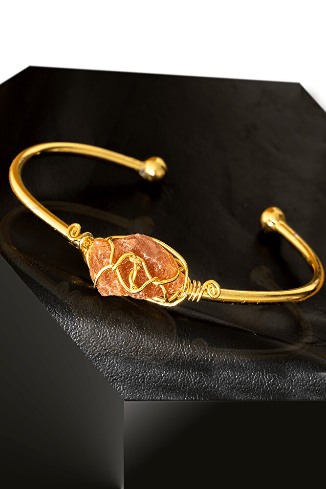 Sertifikalı Kelepçe Model Ayarlamalı Aaa Güneş Taşı Bileklik - Kararmaz