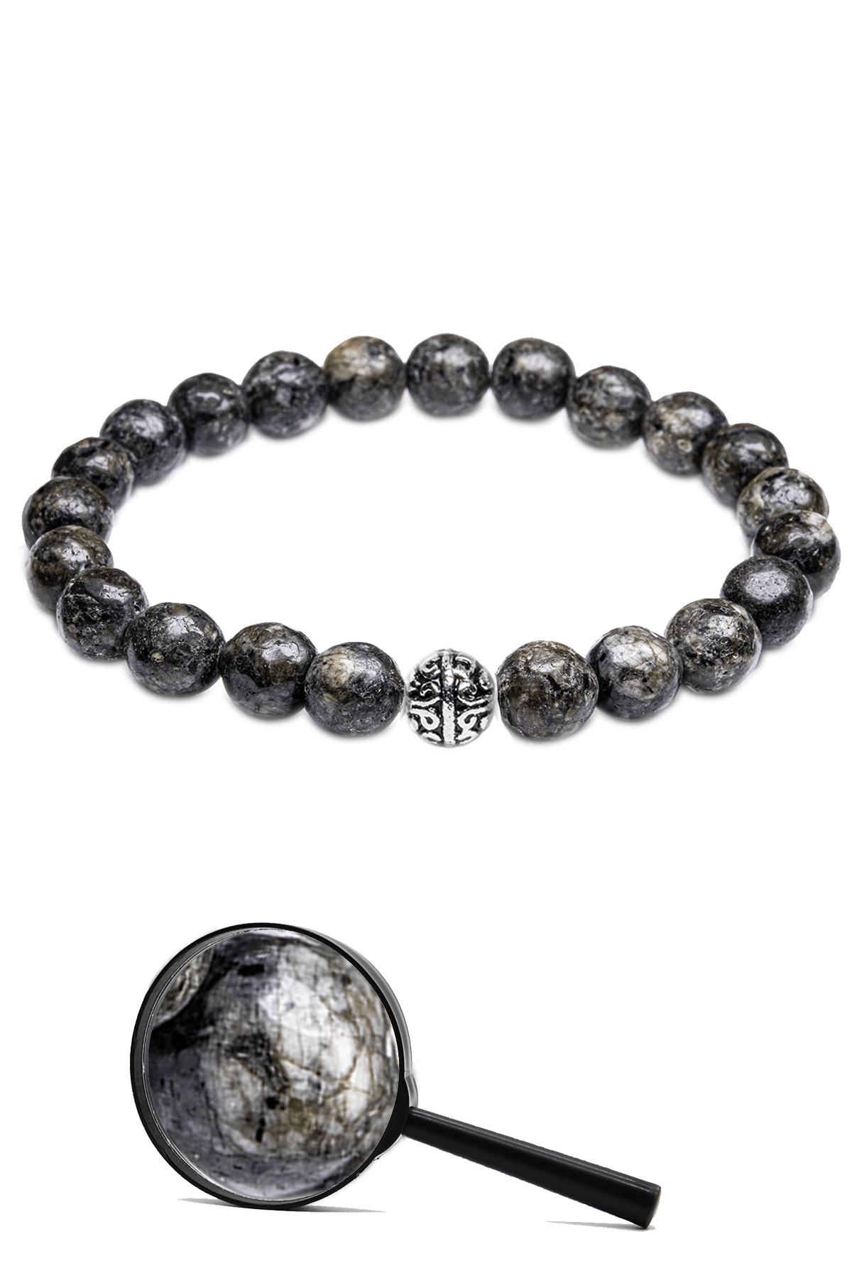 Sertifikalı Gümüş Aparatlı Fasetli Doğal Madagaskar Labradorit Taşı Bileklik Doğal Renk 