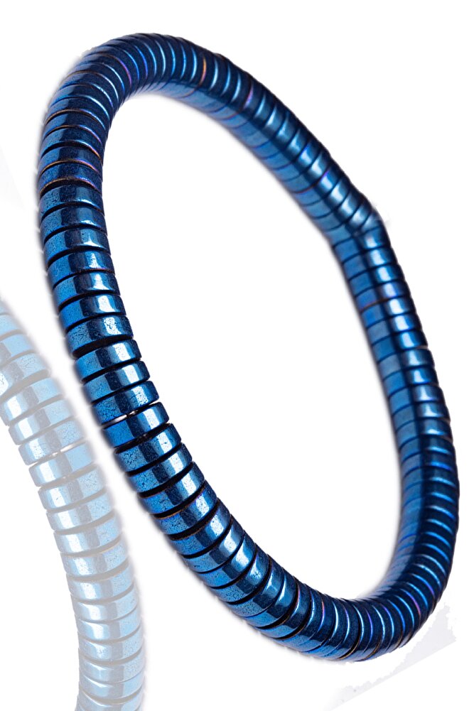 Sertifikalı Aaa+ Kararmayan Mavi Hematit Taşı Bileklik