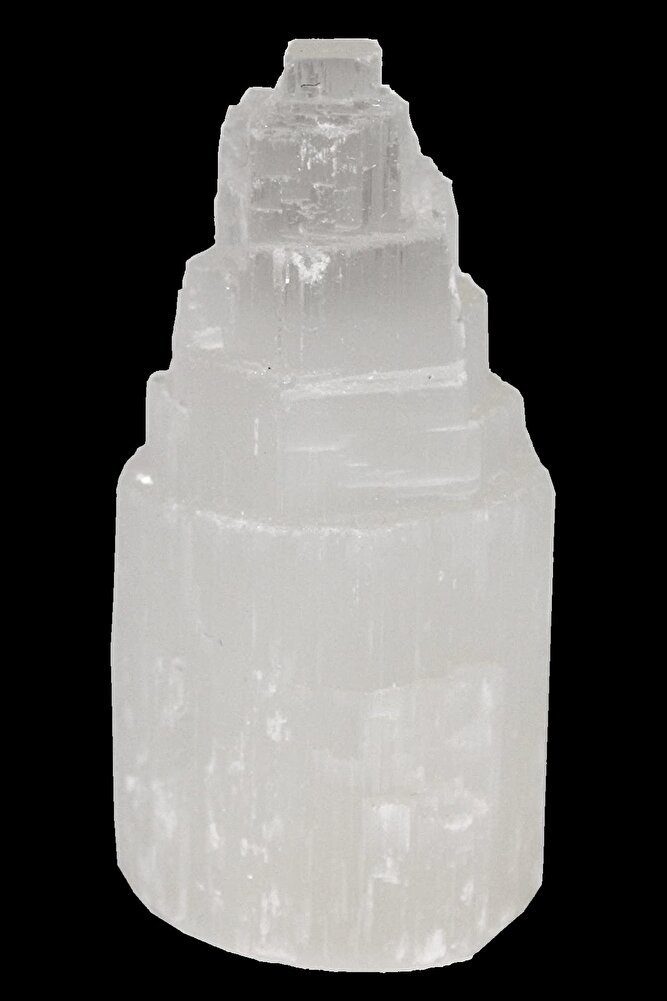 Sertifikalı Doğal Selenit Taşı Doğal Taş Kule Parça (6 Cm)