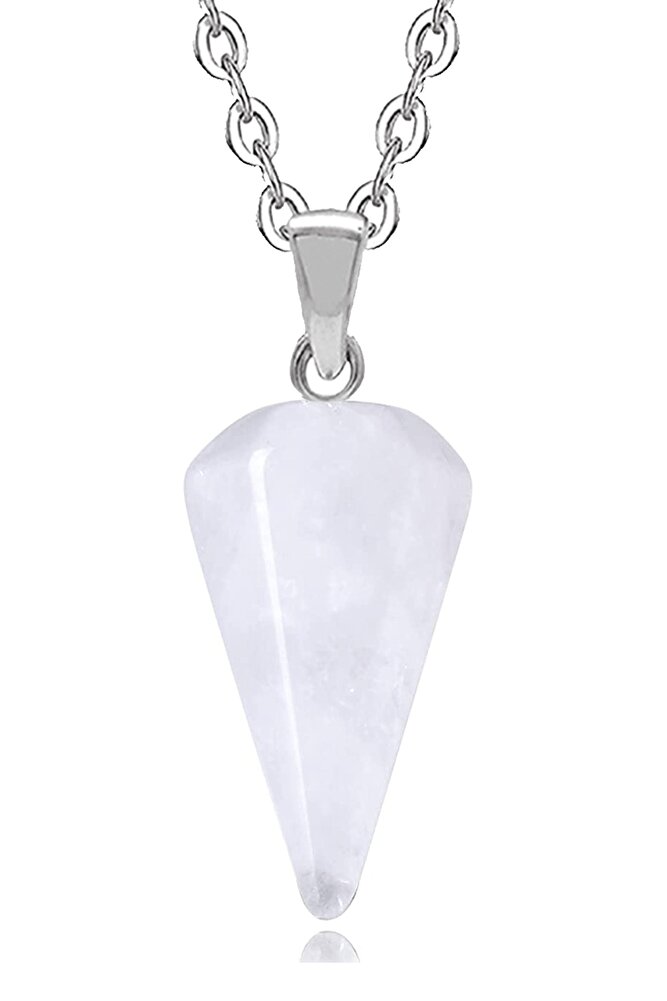 Sertifikalı Doğal Kristal Kuvars Taşı Doğal Taş Pandül Kolye