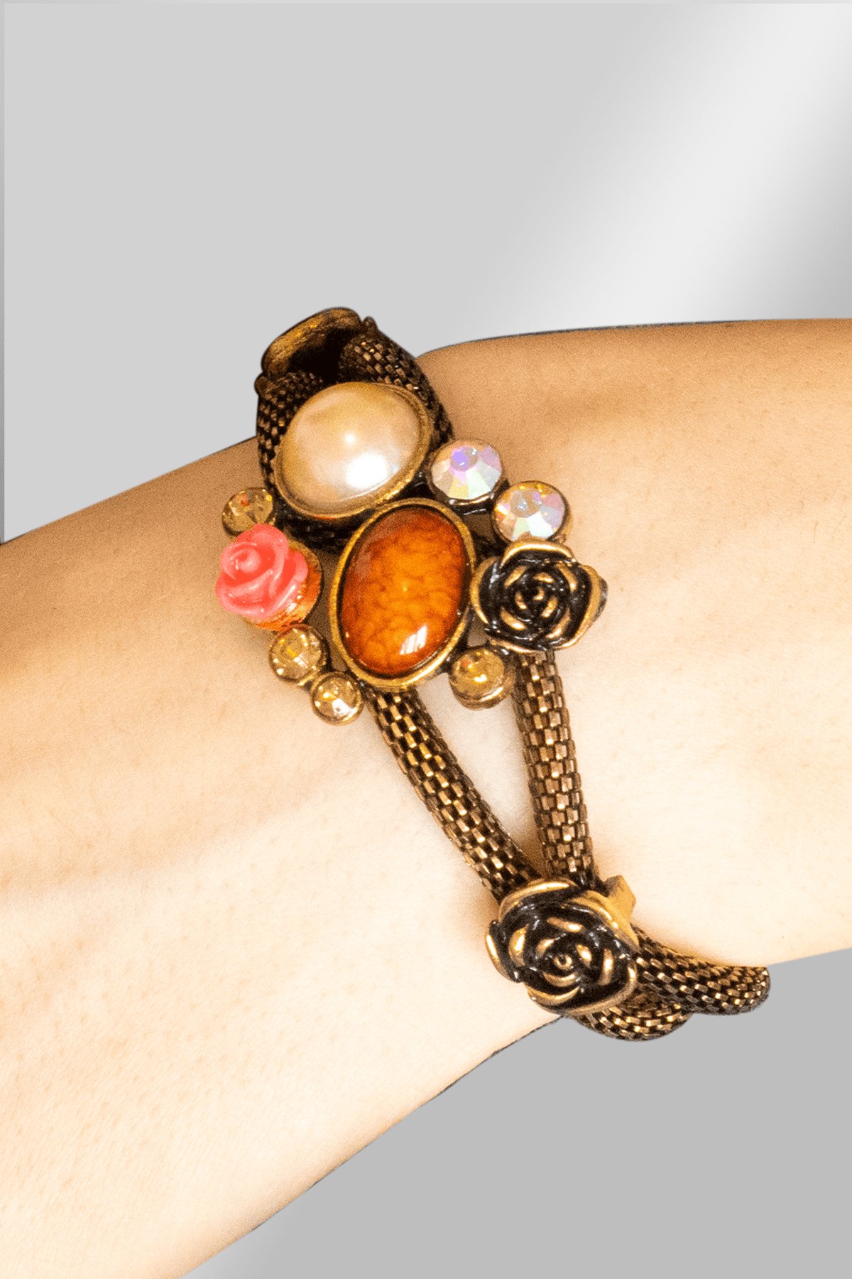 Sertifikalı Tilki Kuyruğu Model İnci - Turuncu Akik Taşı Bileklik (Ayarlamalı)