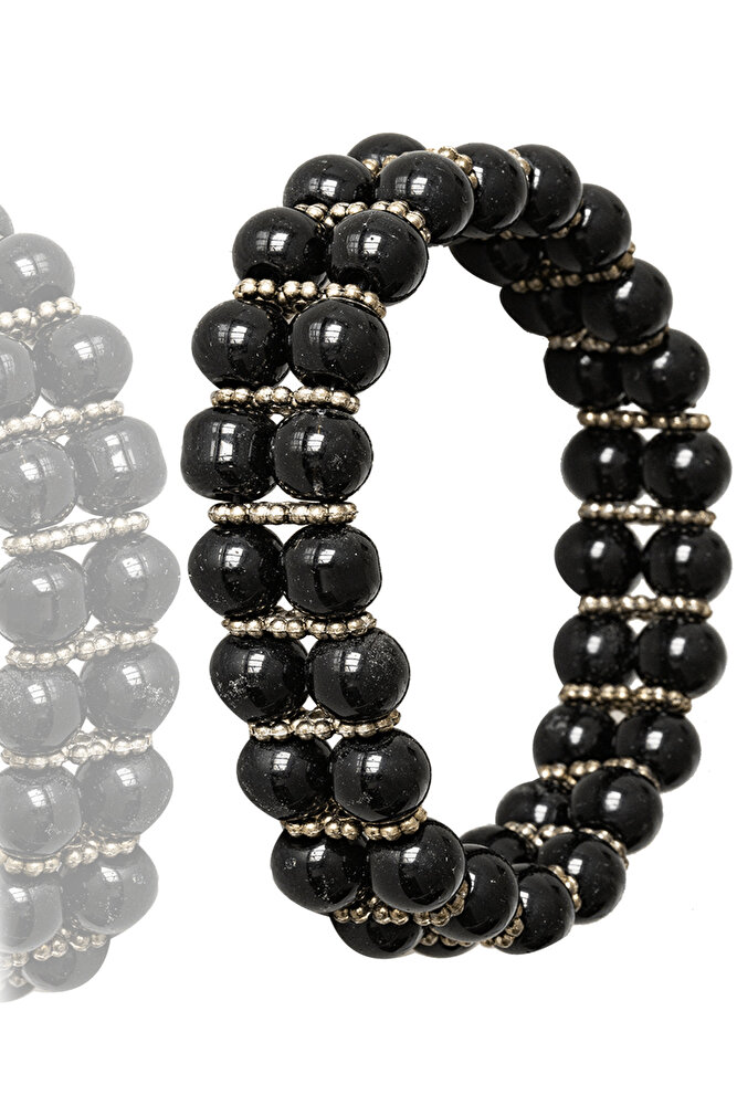 Sertifikalı Rolex Erkek Model Siyah Turmalin Taşı Bileklik