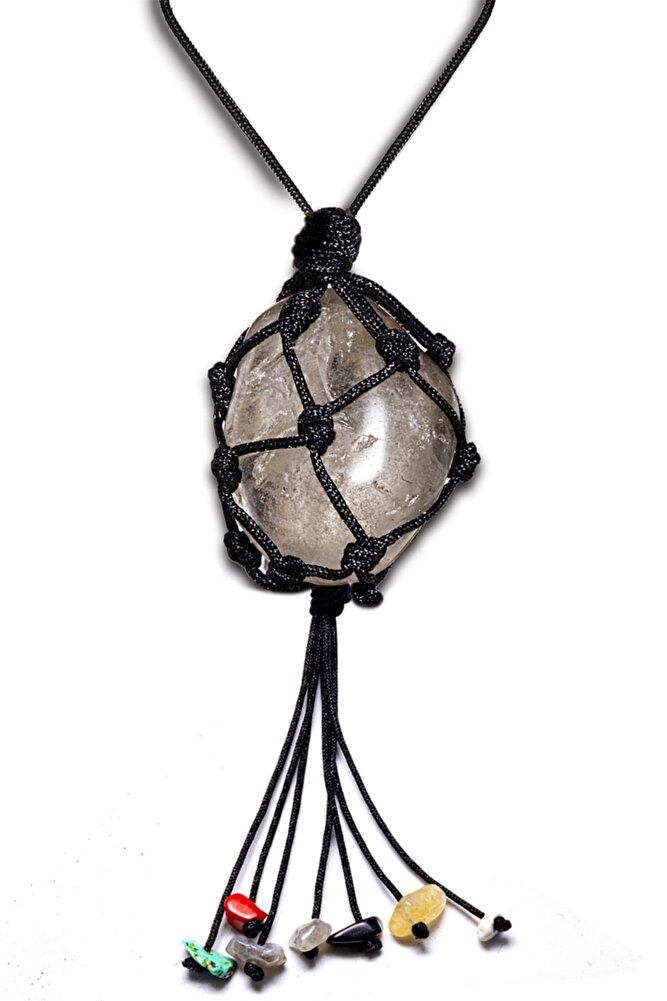 Sertifikalı Ayarlanabilir Doğal Rutil Kuvars Taşı 7 Çakra Kolye