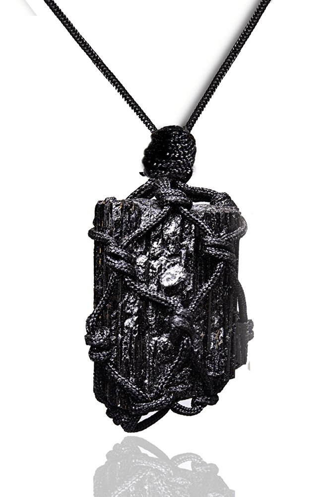 Sertifikalı Ayarlanabilir Doğal Turmalin Taşı Kolye