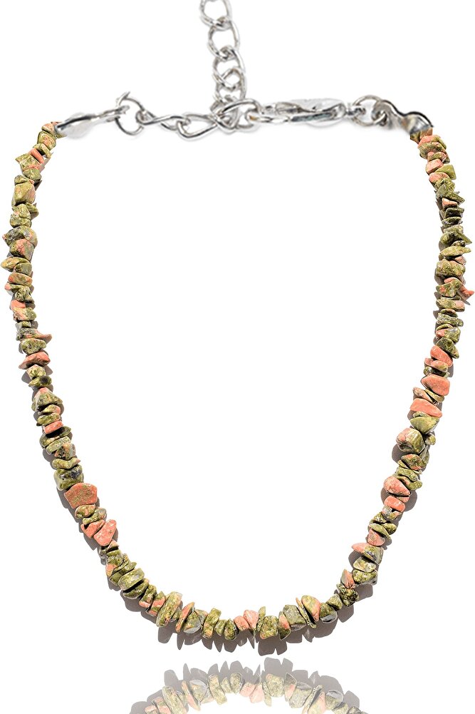 Sertifikalı Doğal Unakit Kırık Taşlı Kolye