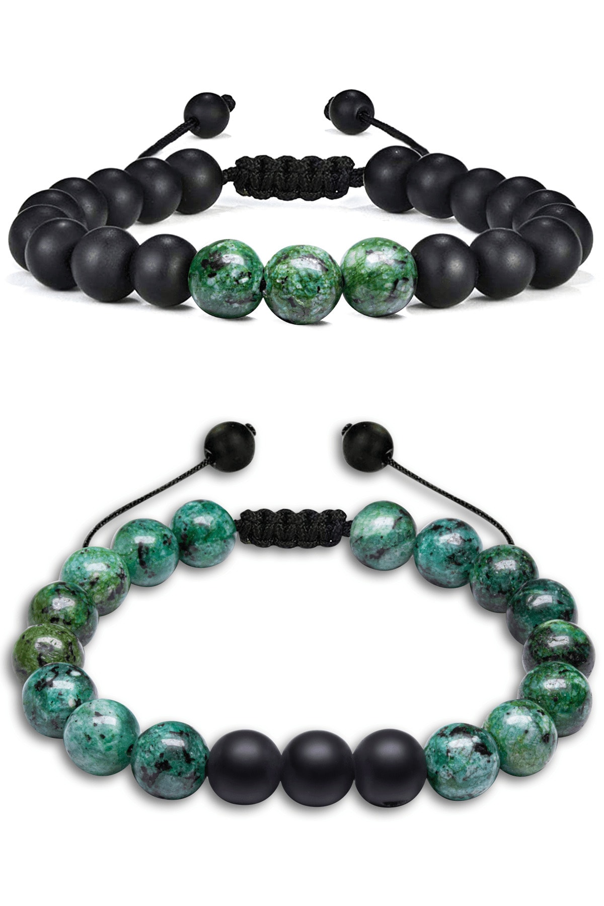 Sertifikalı Doğal Yeşim Taşı Jade Ceyt Doğal Taş Bileklik Seti