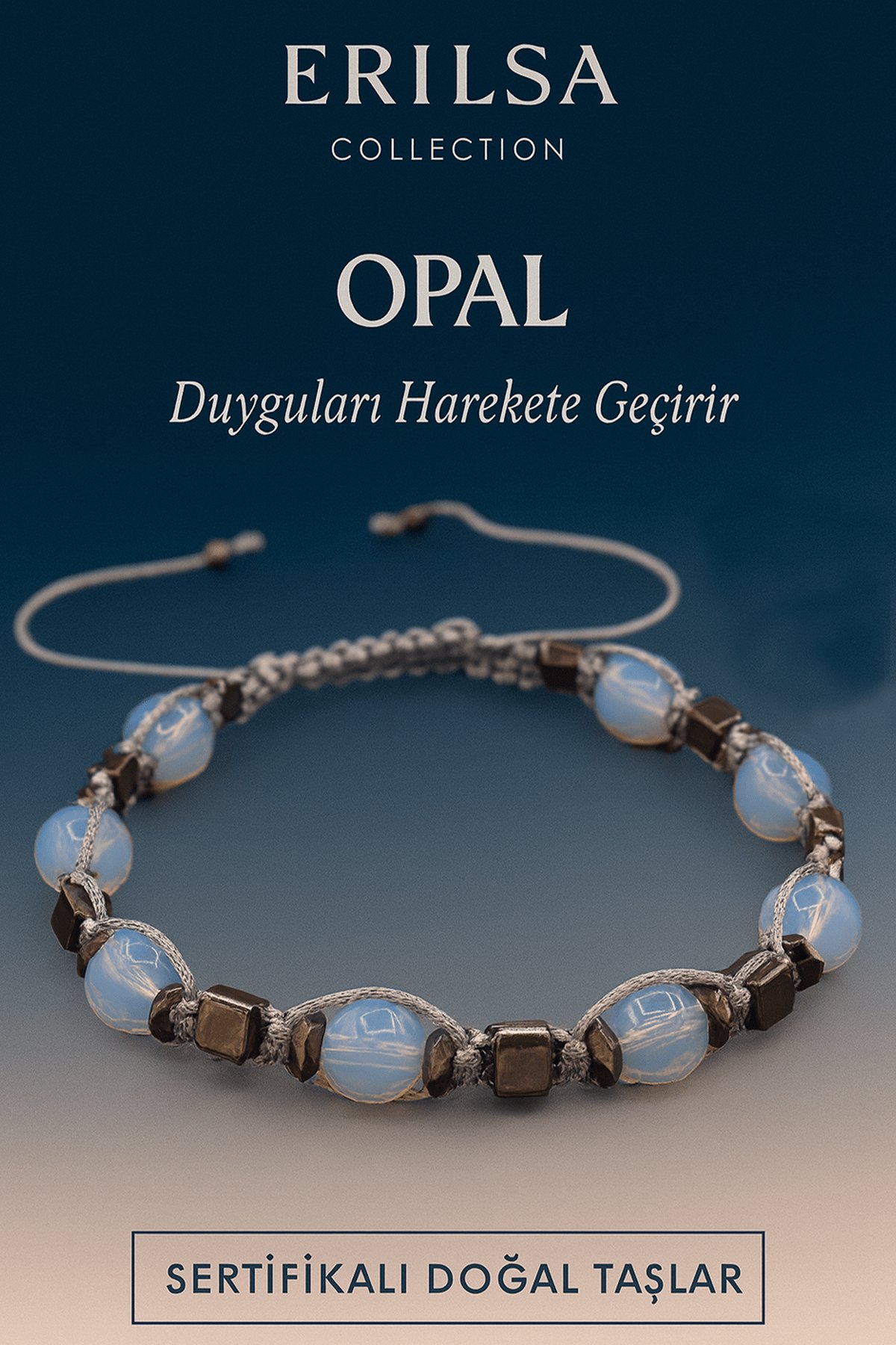 Sertifikalı Doğal Opal Taşı Bileklik – Duyguları Canlandıran El Yapımı Şık Tasarım Takı