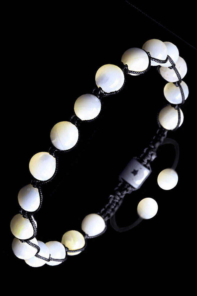 Siyah Makrome Sedef Bileklik