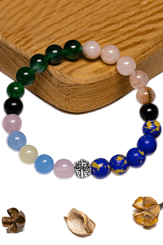 Sertifikalı Terazi Burcu Doğal Taş Bileklik - Gümüş Aparatlı