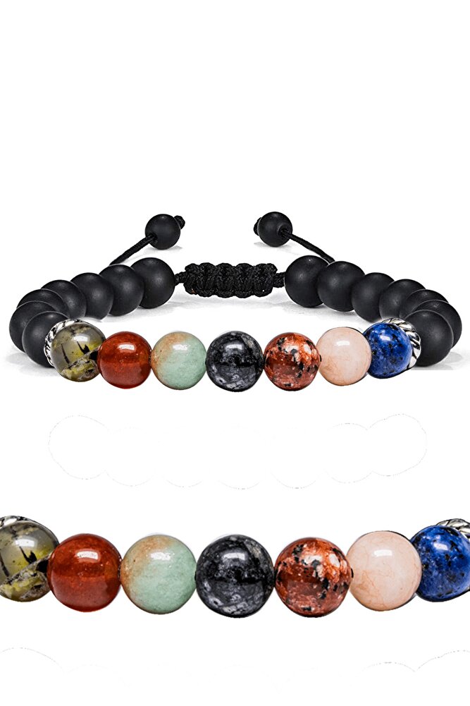 Sertifikalı Öğrenci Bilekliği Akik Kalsit Amazonit Labradorit Mercan Lapis Doğal Taş Bileklik