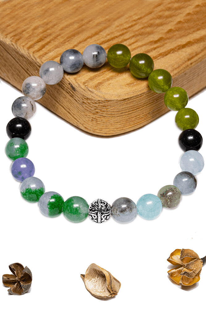 Sertifikalı Akrep Burcu Doğal Taş Bileklik - Gümüş Aparatlı