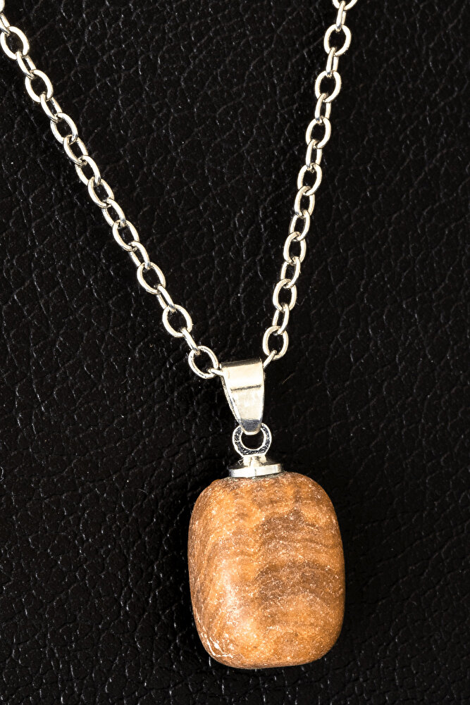 Sertifikalı Ham Toprak Jasper Taşı Kolye (MİNİ BOY)