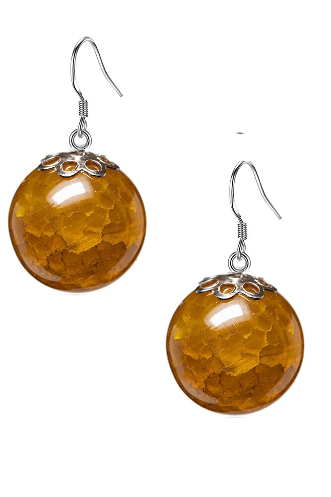 Sertifikalı Yeşil Damarlı Akik Doğal Taş Küpe