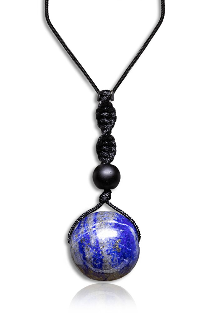 Sertifikalı Ayarlanabilir Doğal Lapis Lazuli Taşı Kolye