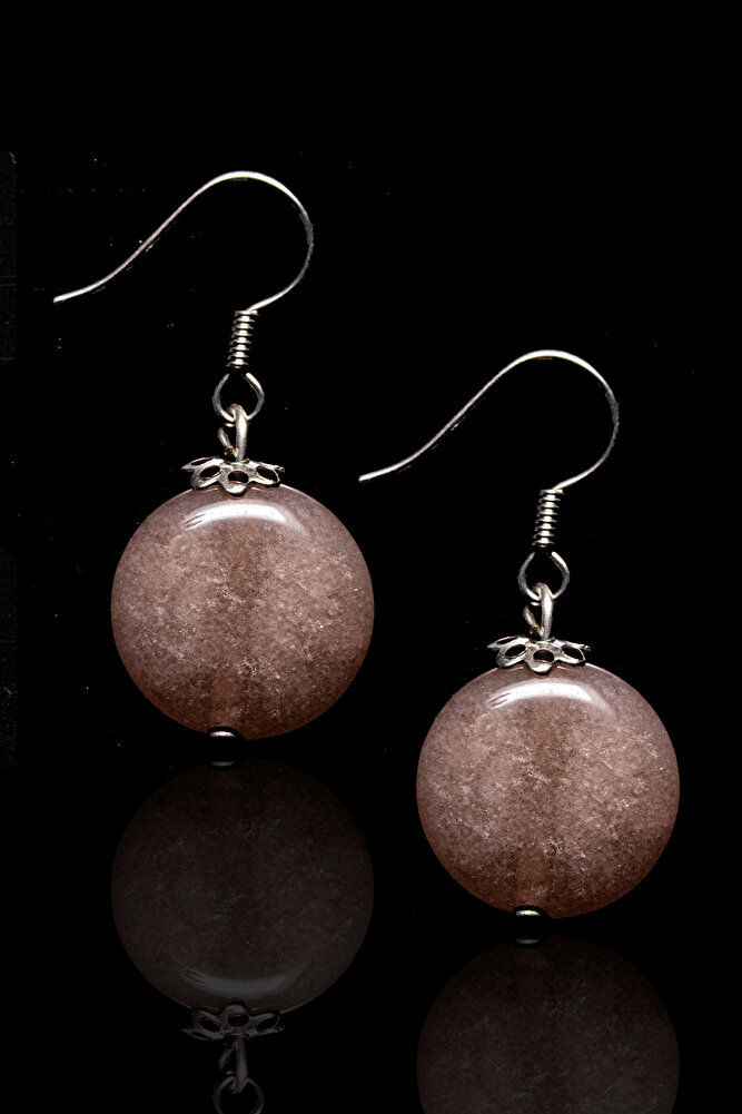 Sertifikalı Bronzit Taşı Küpe