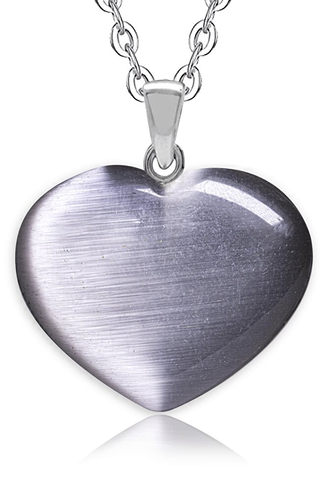 Sertifikalı Yüksek Kalite Doğal Gri Akik Taşı Kolye