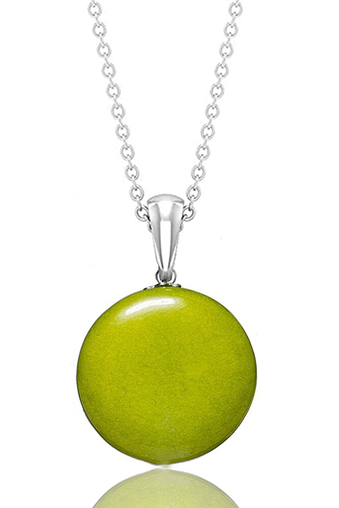 Sertifikalı Olivin Taşı Kolye - 1.kalite