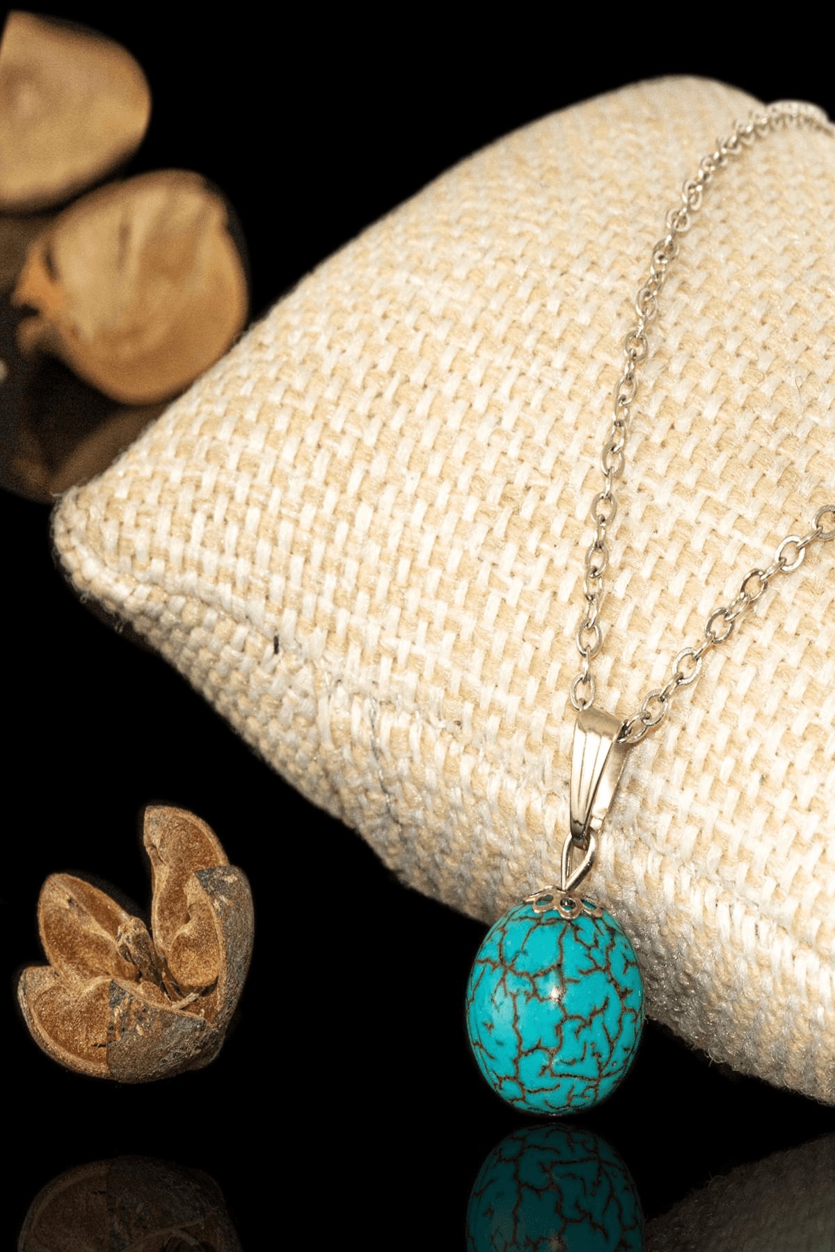 Sertifikalı Küre Model Firuze Taşı Kolye (Turkuaz Taşı)