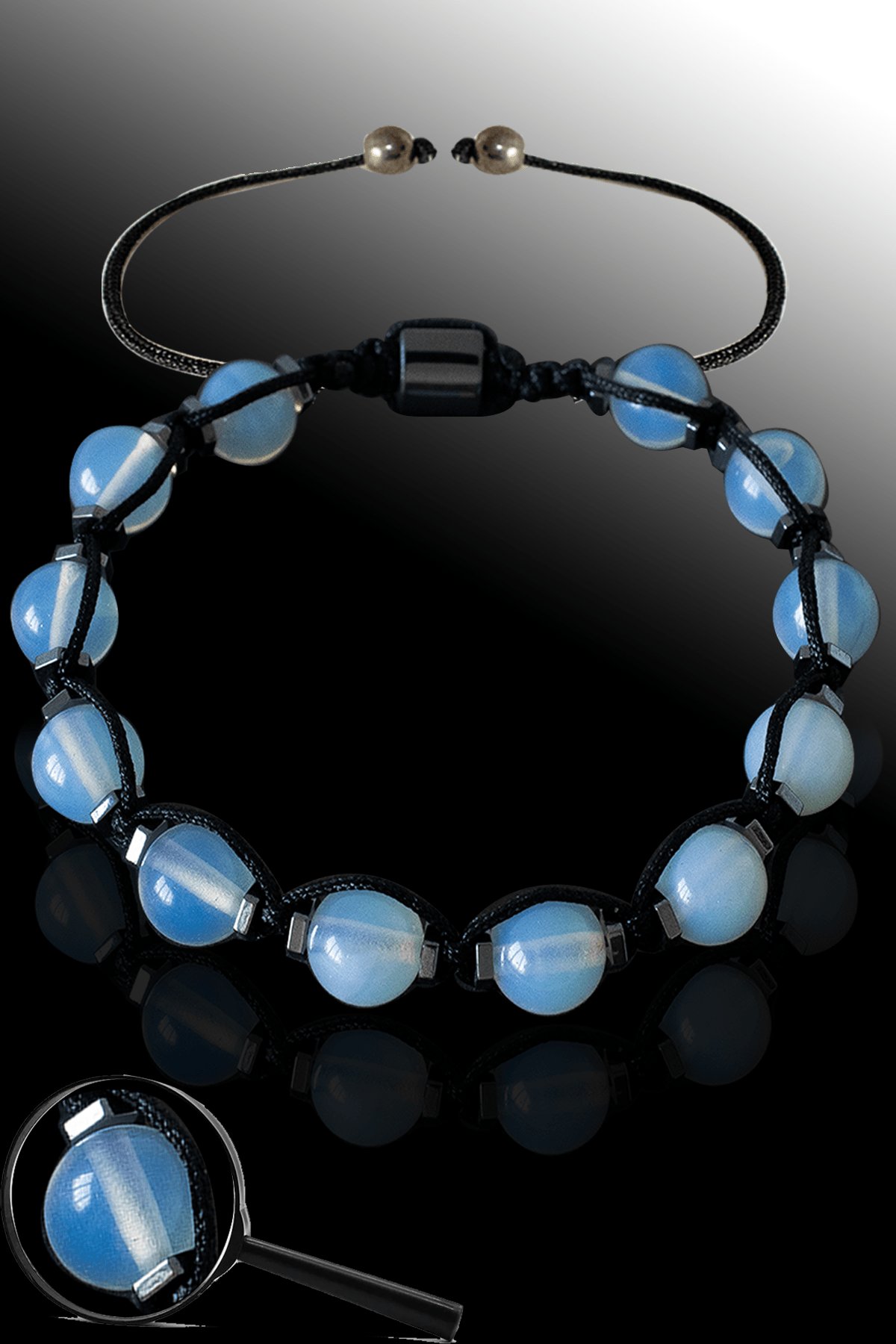 Sertifikalı AAA+ Kalite Gerçek Ay Taşı Bileklik - Ayarlamalı