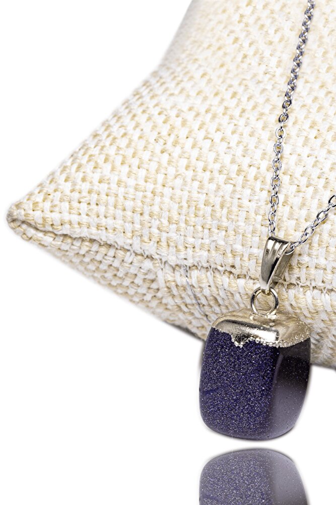 Sertifikalı Ham Doğal Mavi Yıldız Taşı Kolye